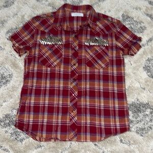Chance  Thach Newyork Plaid Western Style Button shirt